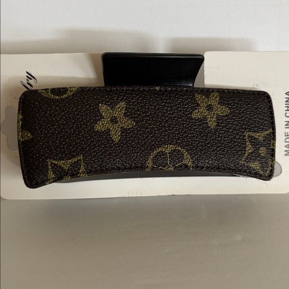 Brown Patterned Fashion Hair Clip - Picture 2 of 3